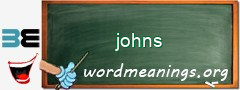 WordMeaning blackboard for johns